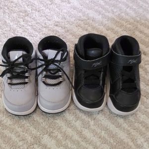 2 pairs of Jordan Flight shoes. Size 6